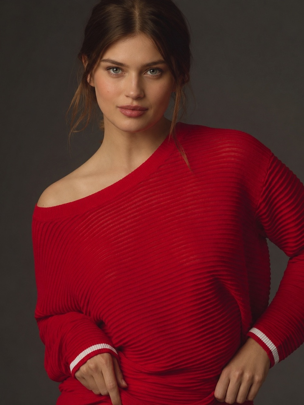 Anthropologie Daily Practice Racing Stripes Long Sleeve Top Women Size M